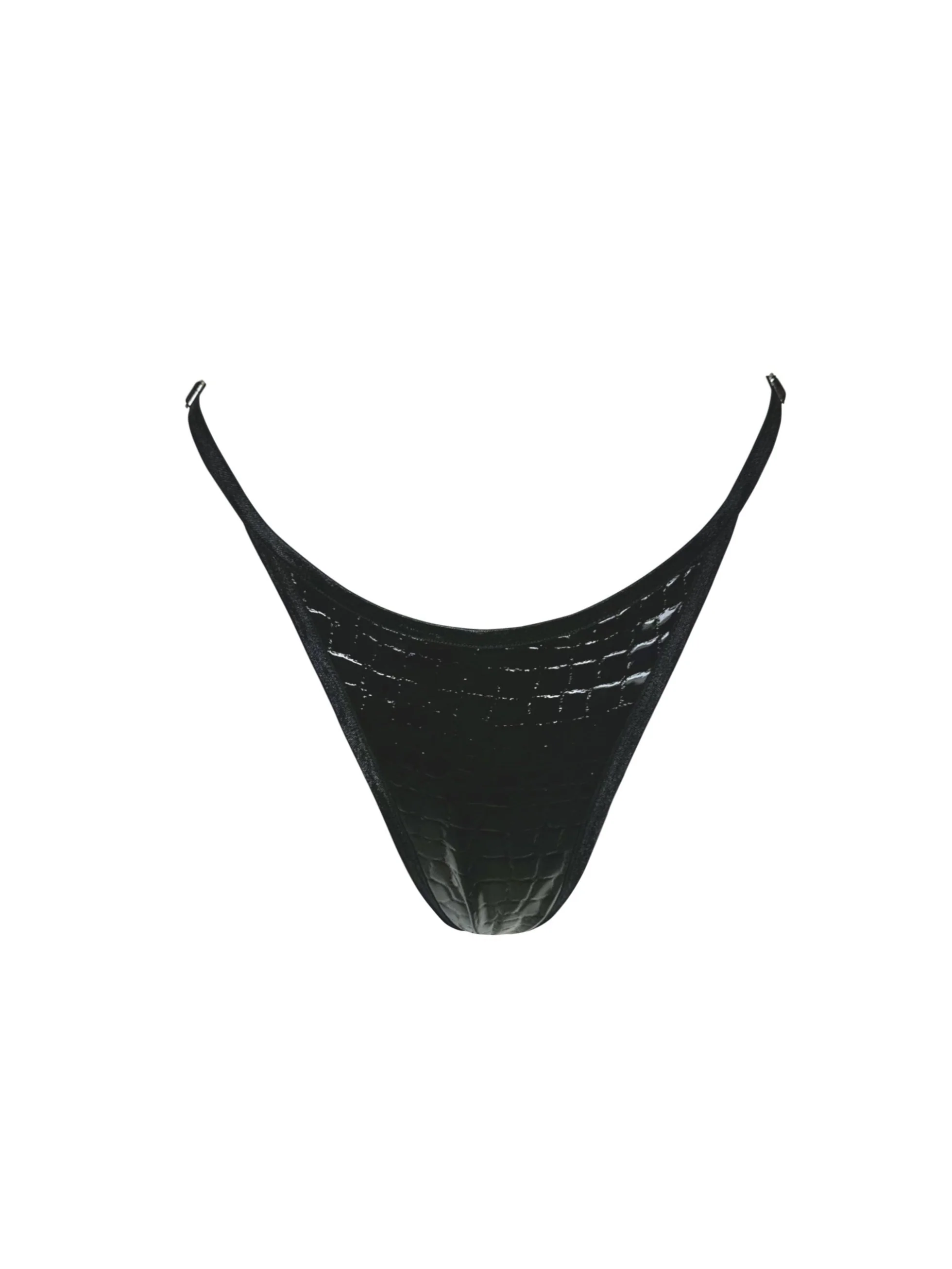 CROC THONG BLACK