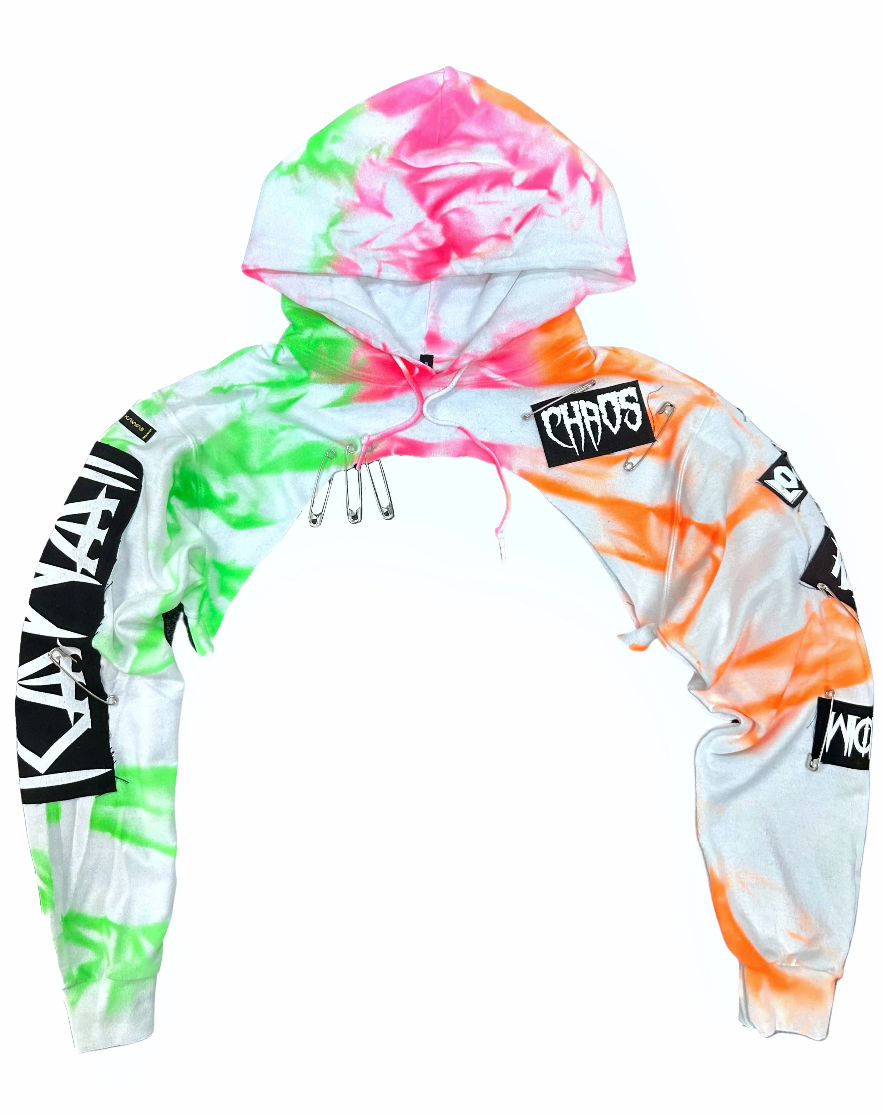 TIE DYE CROP HOODIE - Image 2