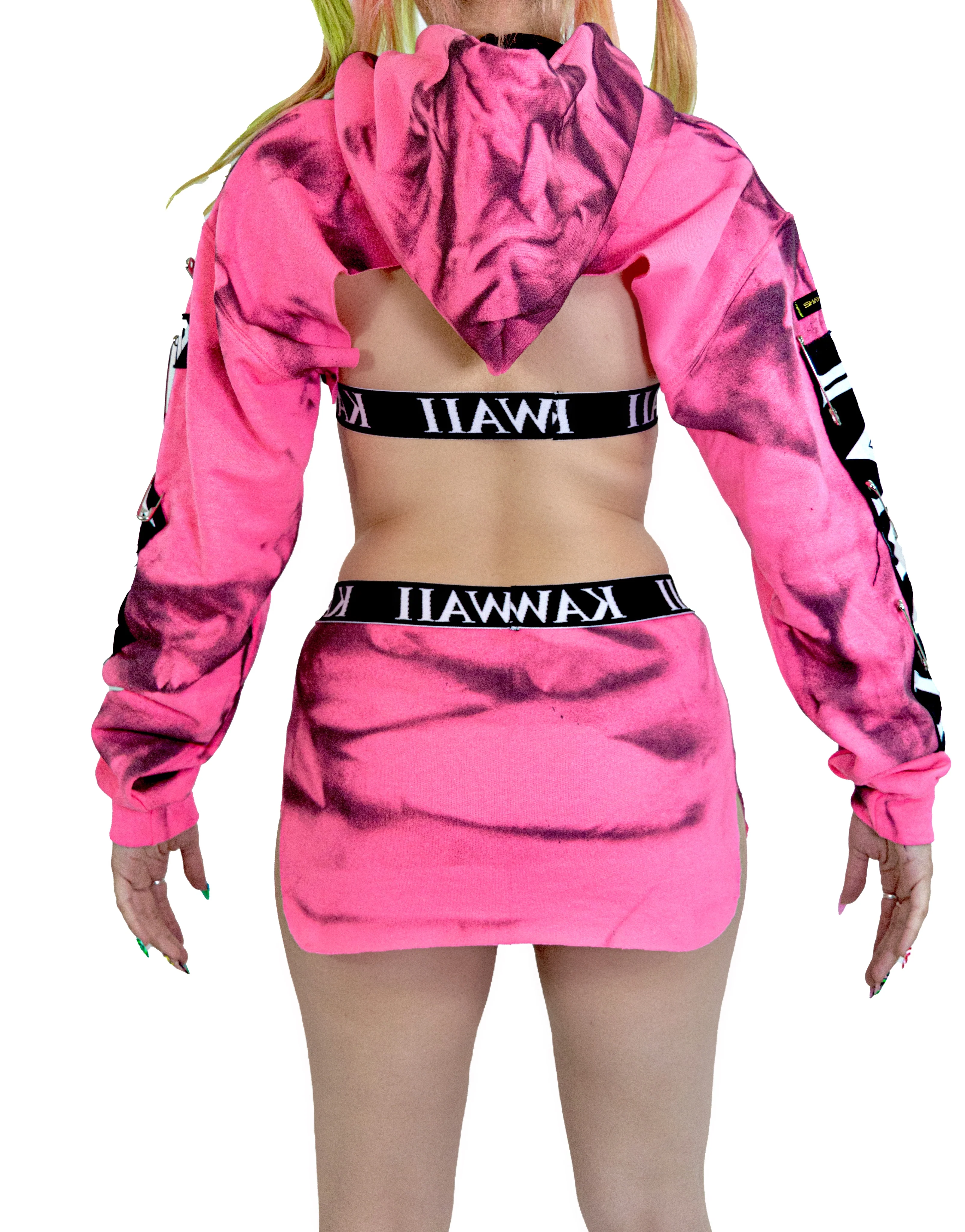 TIE DYE CROP HOODIE - Image 7