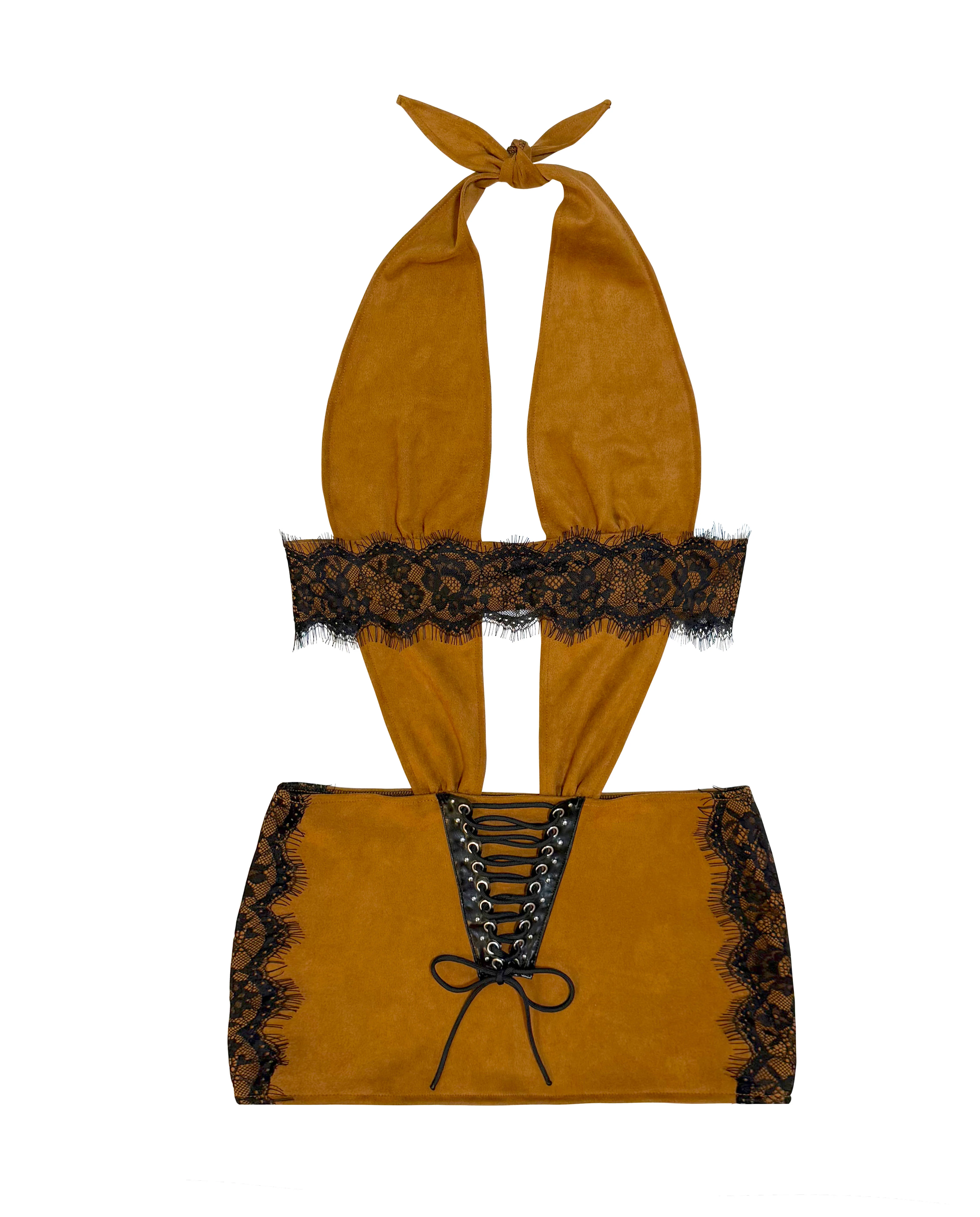 DESERT ROSE DRESS BROWN