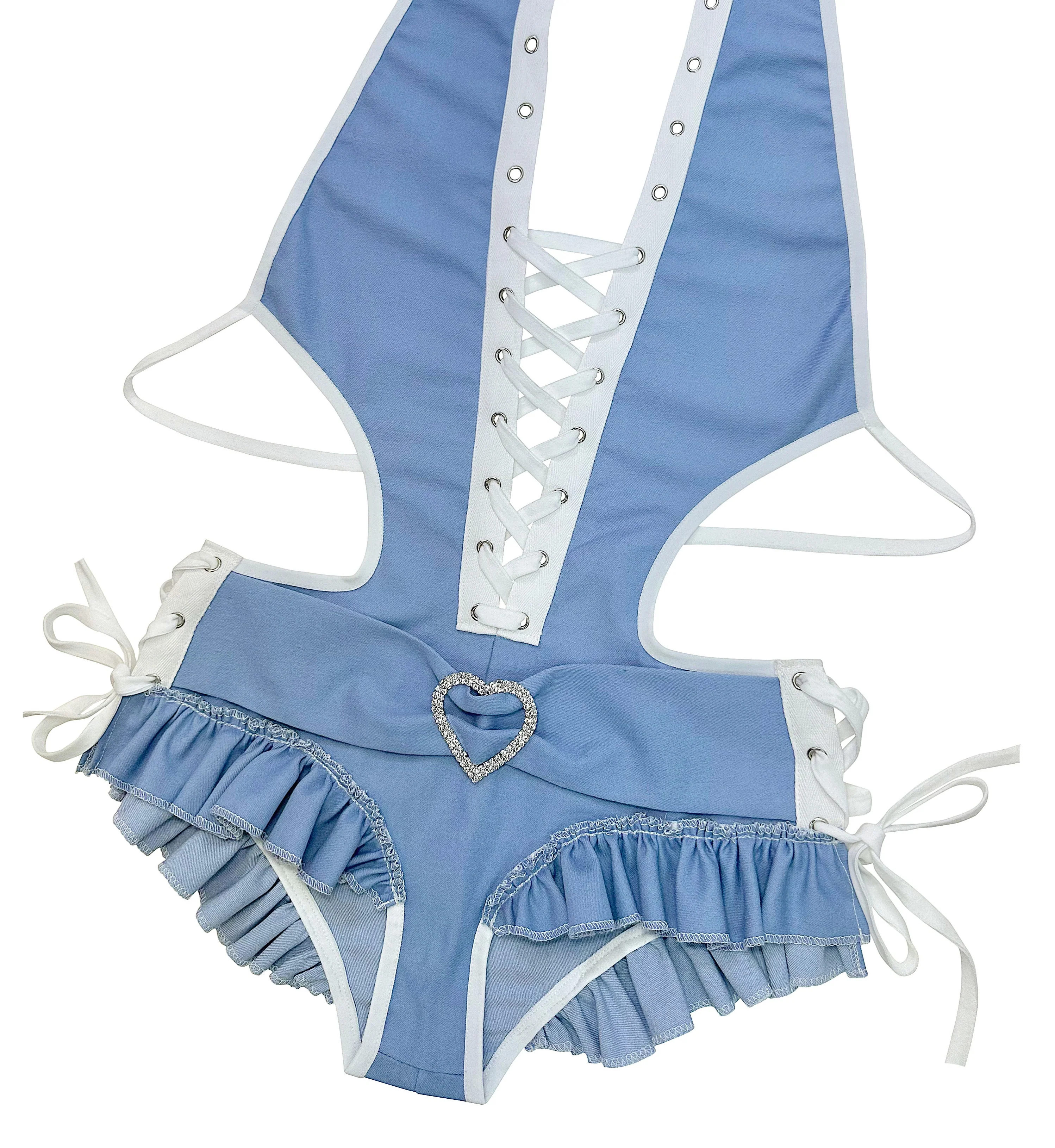 DIAMOND DENIM ROMPER - Image 6