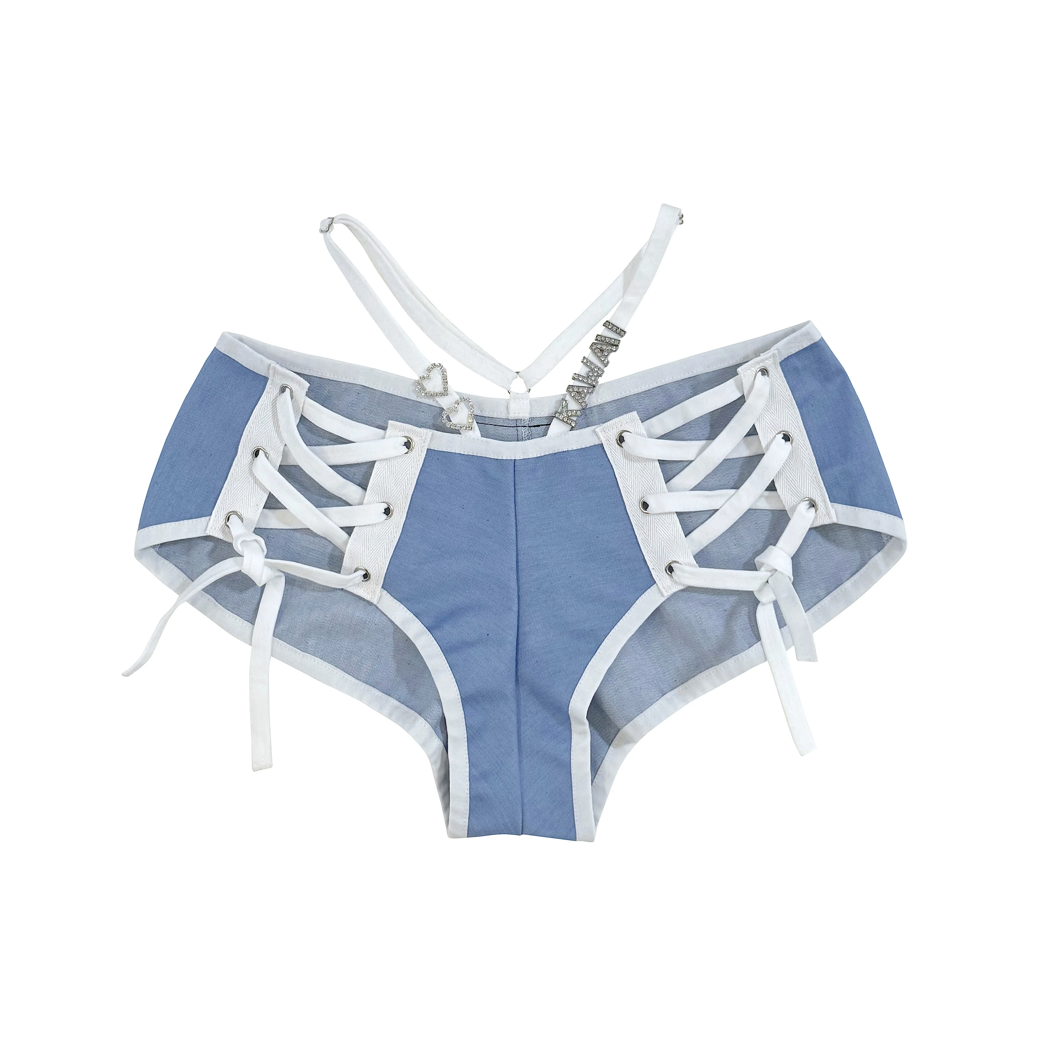 LILLY DENIM MINI SHORT SET - Image 3