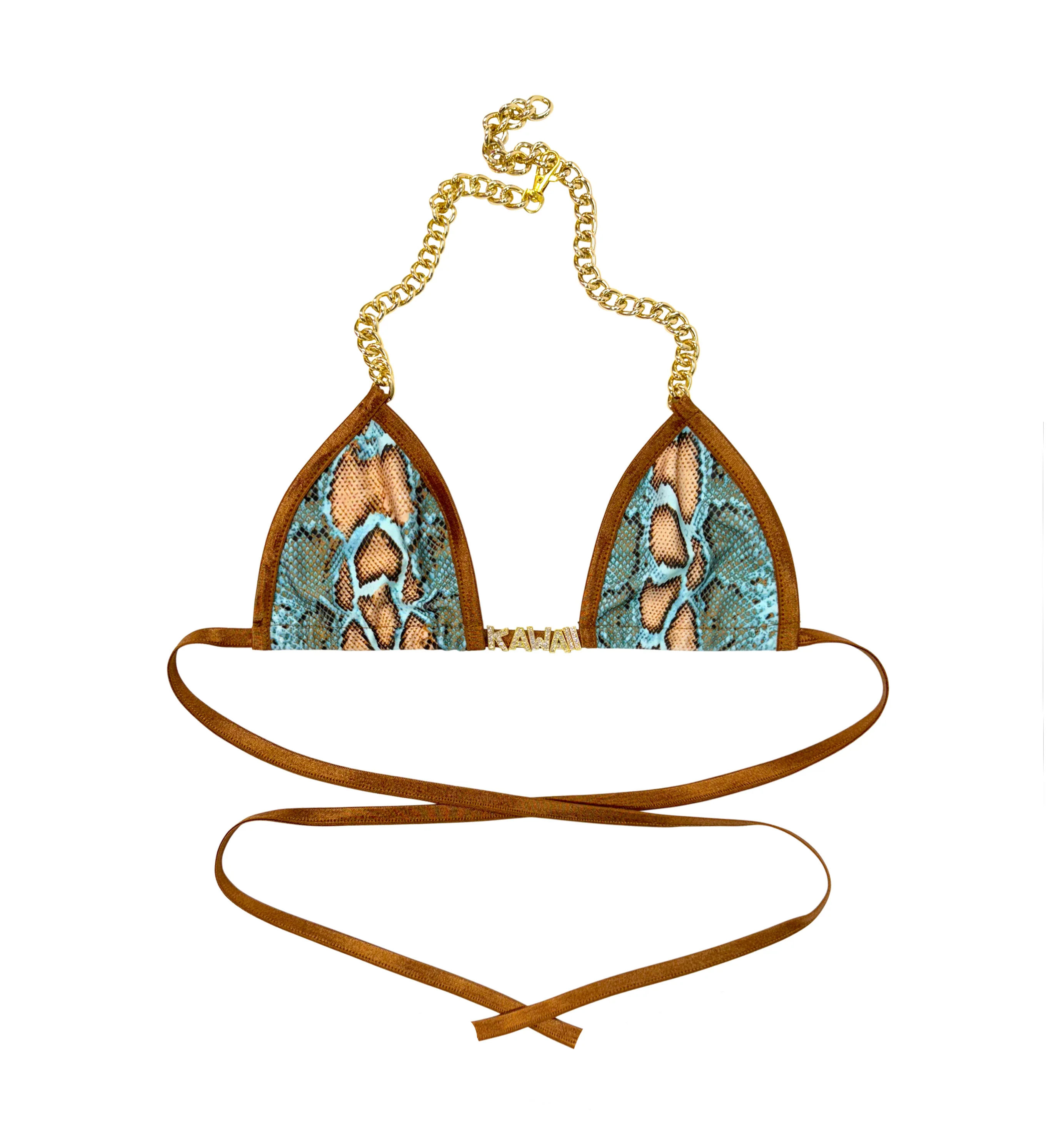 LILLY GOLD PYTHON MINI SHORT SET - Image 4
