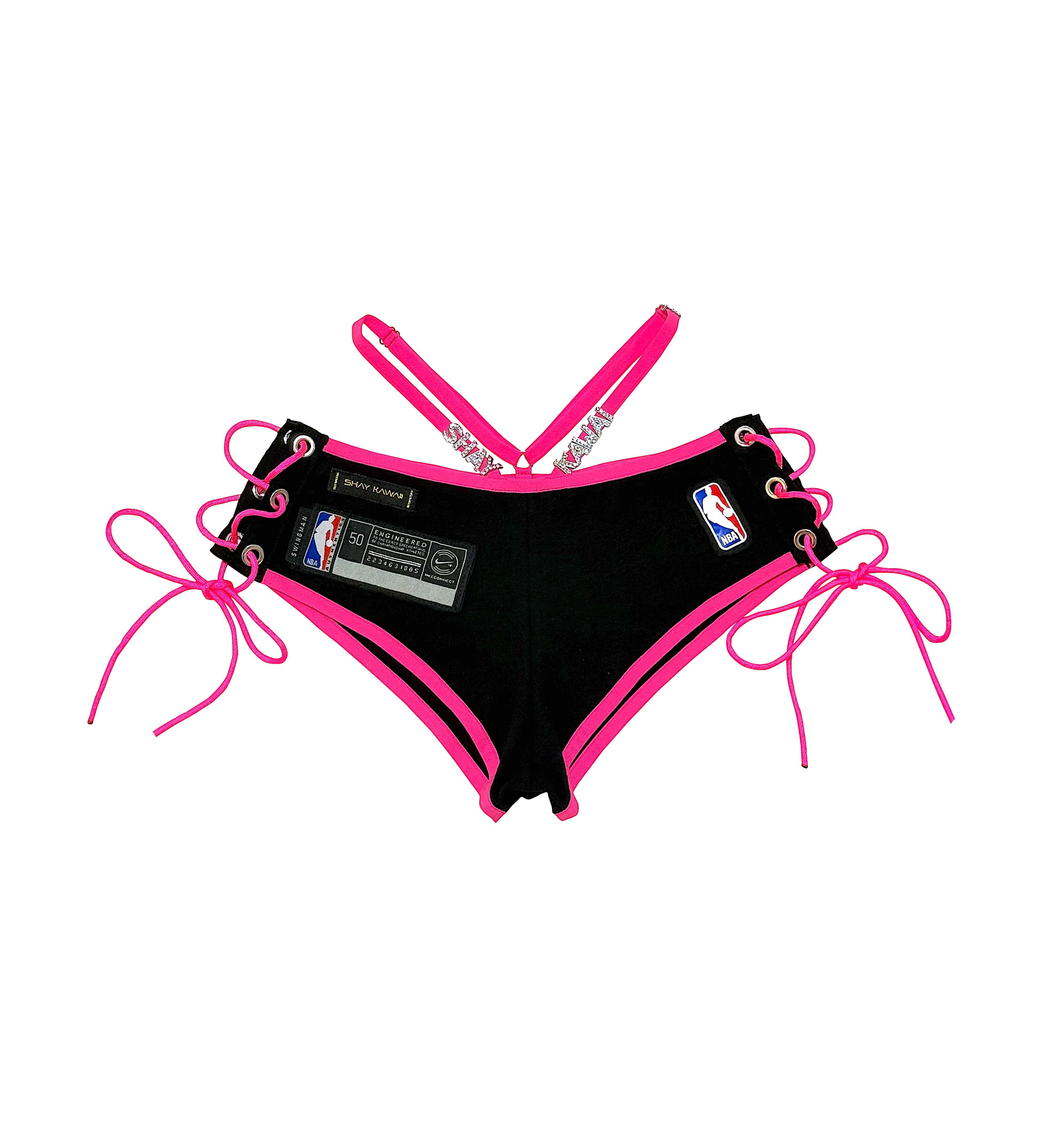 MIAMI HEAT MINI SHORT SET BLACK - Image 6