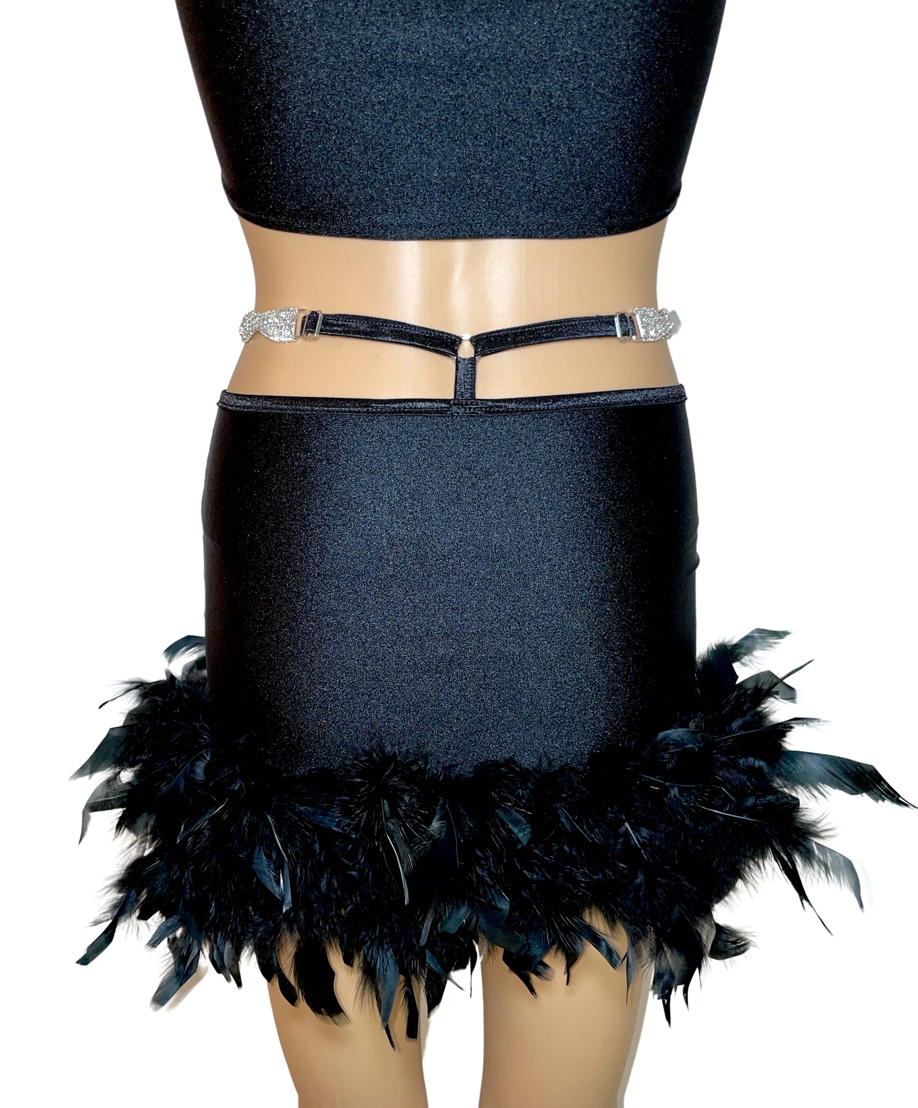 "SNOW QUEEN " FEATHER SKIRT (ONLY) - Image 5