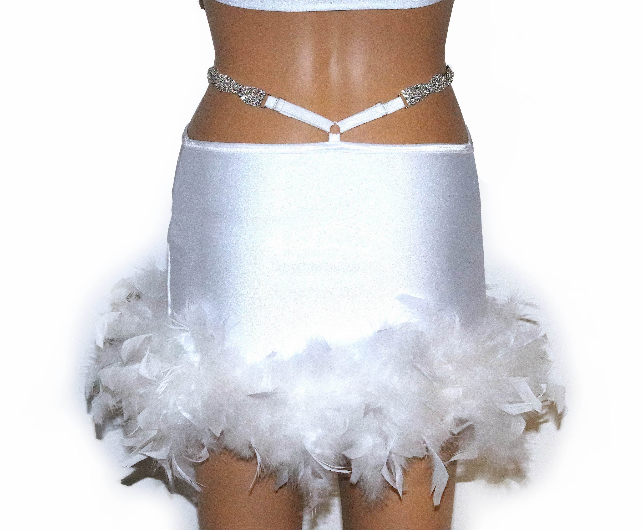 "SNOW QUEEN " FEATHER SKIRT (ONLY) - Image 7