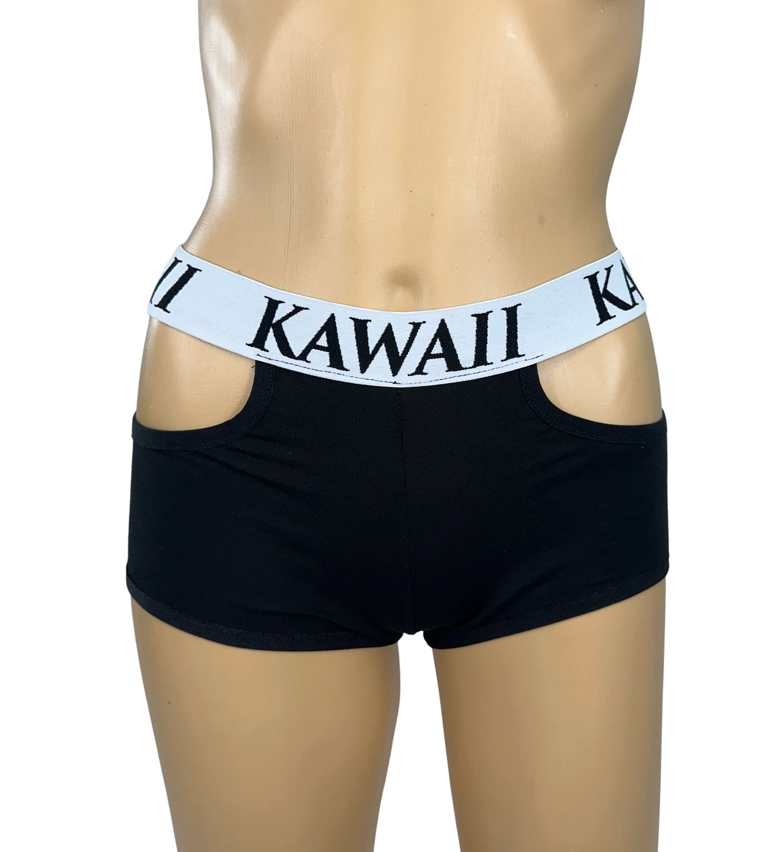 SPORTY KAWAII CUT OUT MINI SHORTS - Image 4