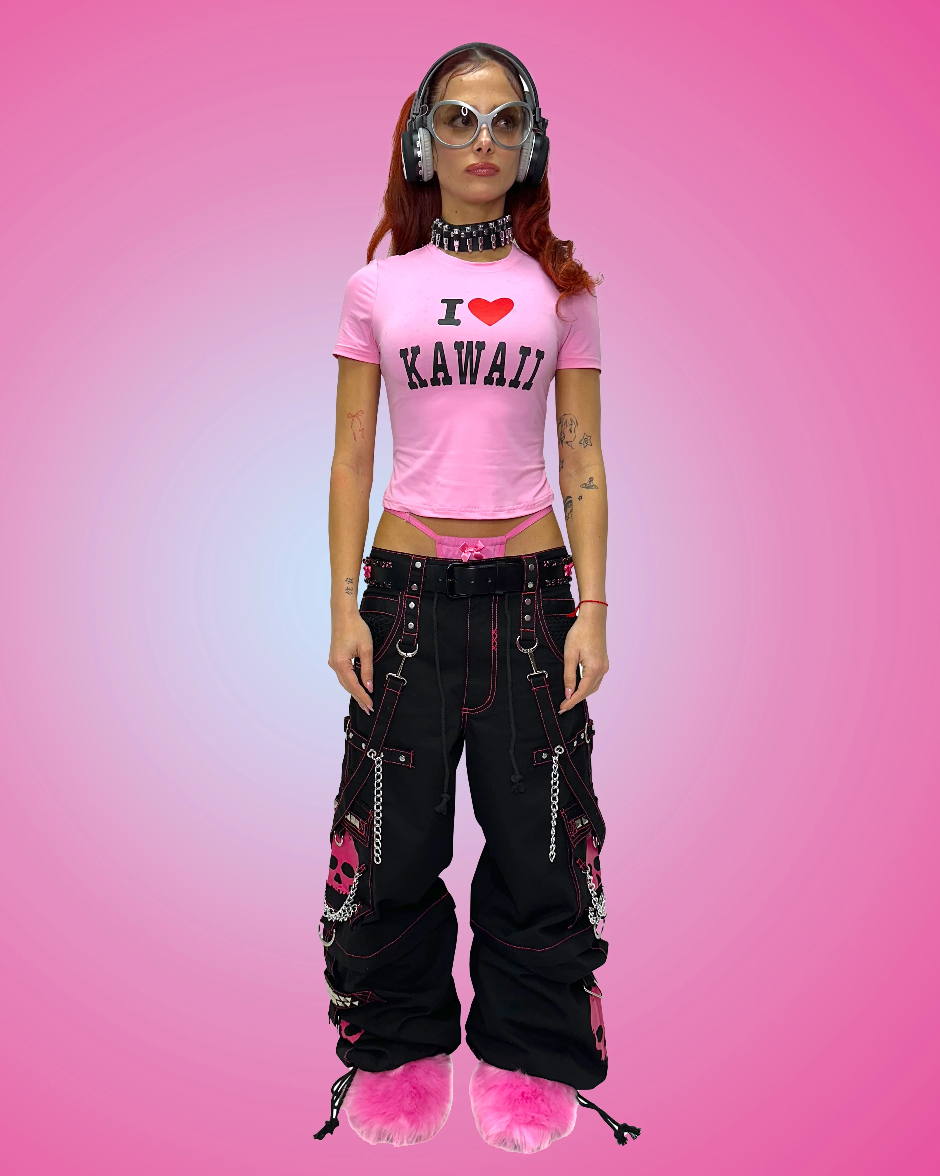 SUPER SKULL "ZIP OFF INTO SHORTS"  PINK PANTS by TRIPP NYC - Image 3