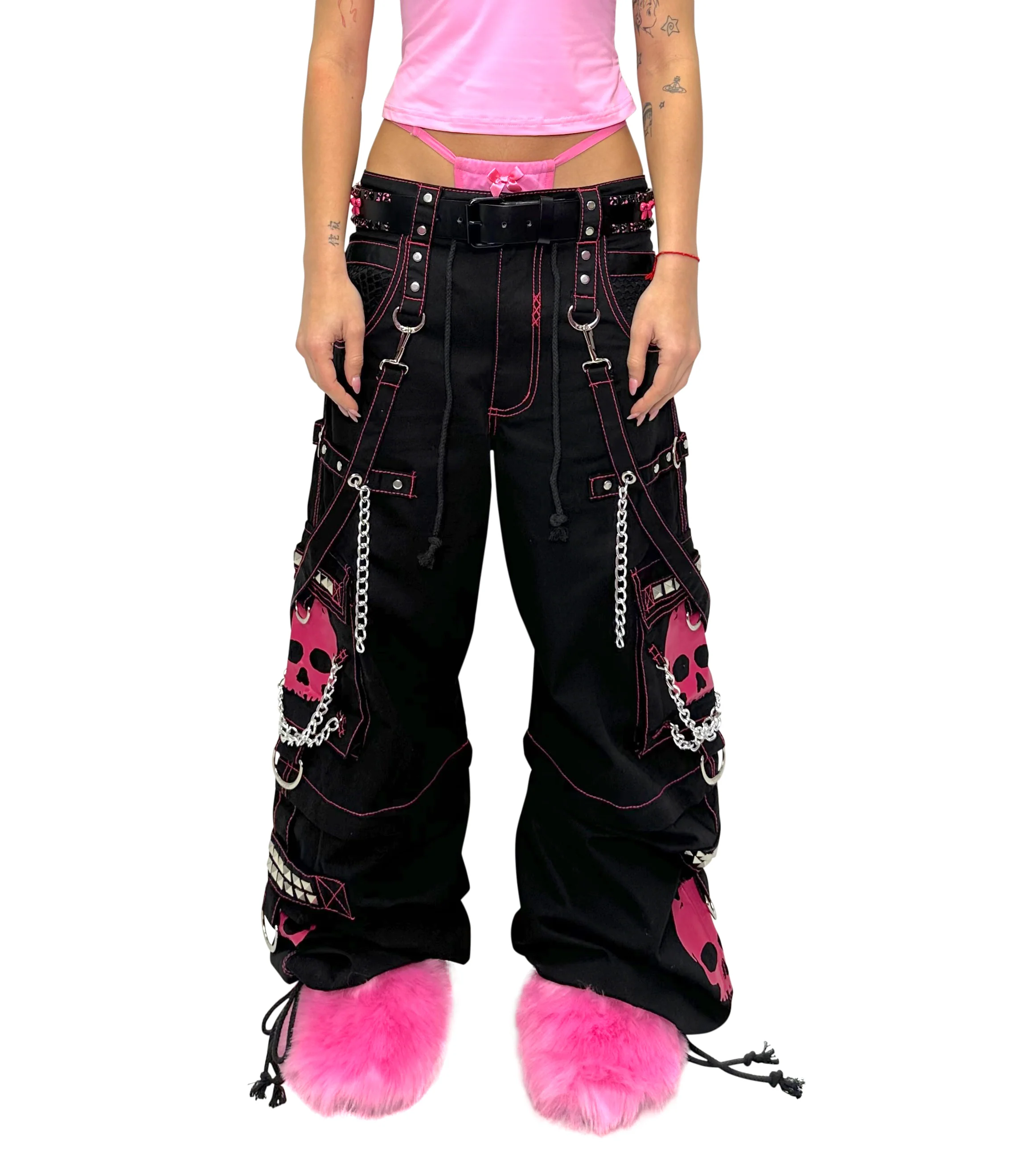 SUPER SKULL "ZIP OFF INTO SHORTS"  PINK PANTS by TRIPP NYC - Image 5