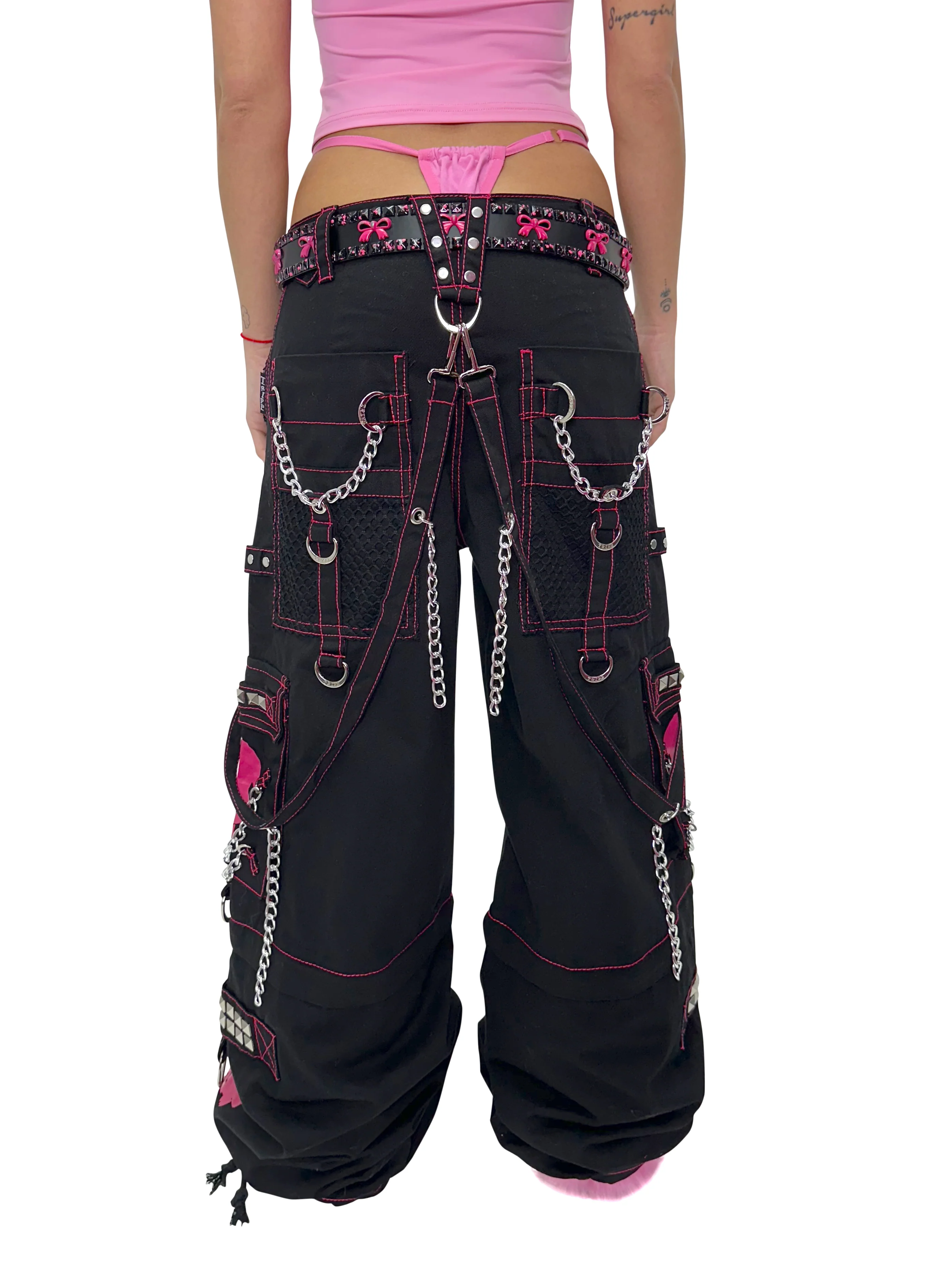 SUPER SKULL "ZIP OFF INTO SHORTS"  PINK PANTS by TRIPP NYC - Image 8