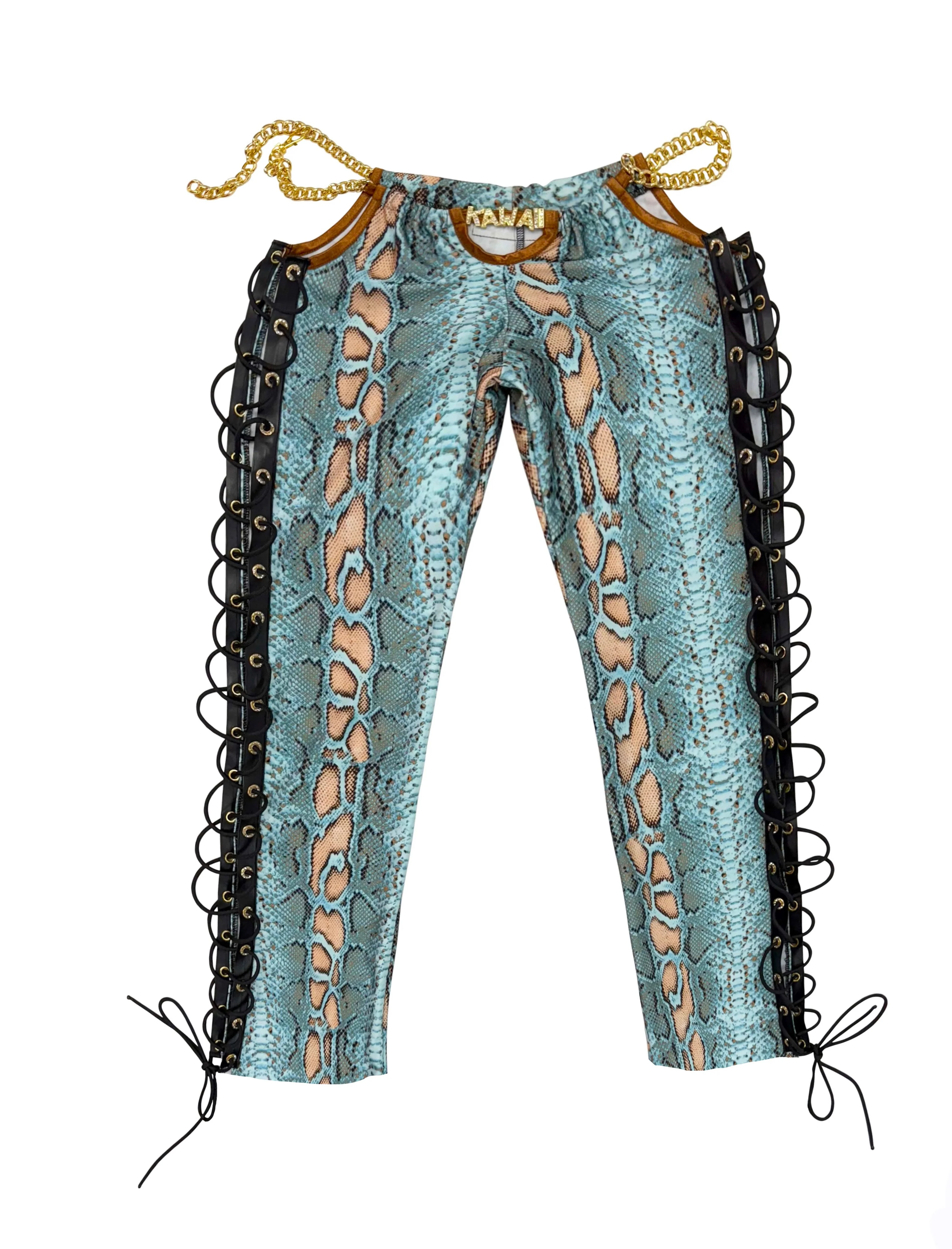 TEMPTATIONS LACE UP CAPRI - Image 2