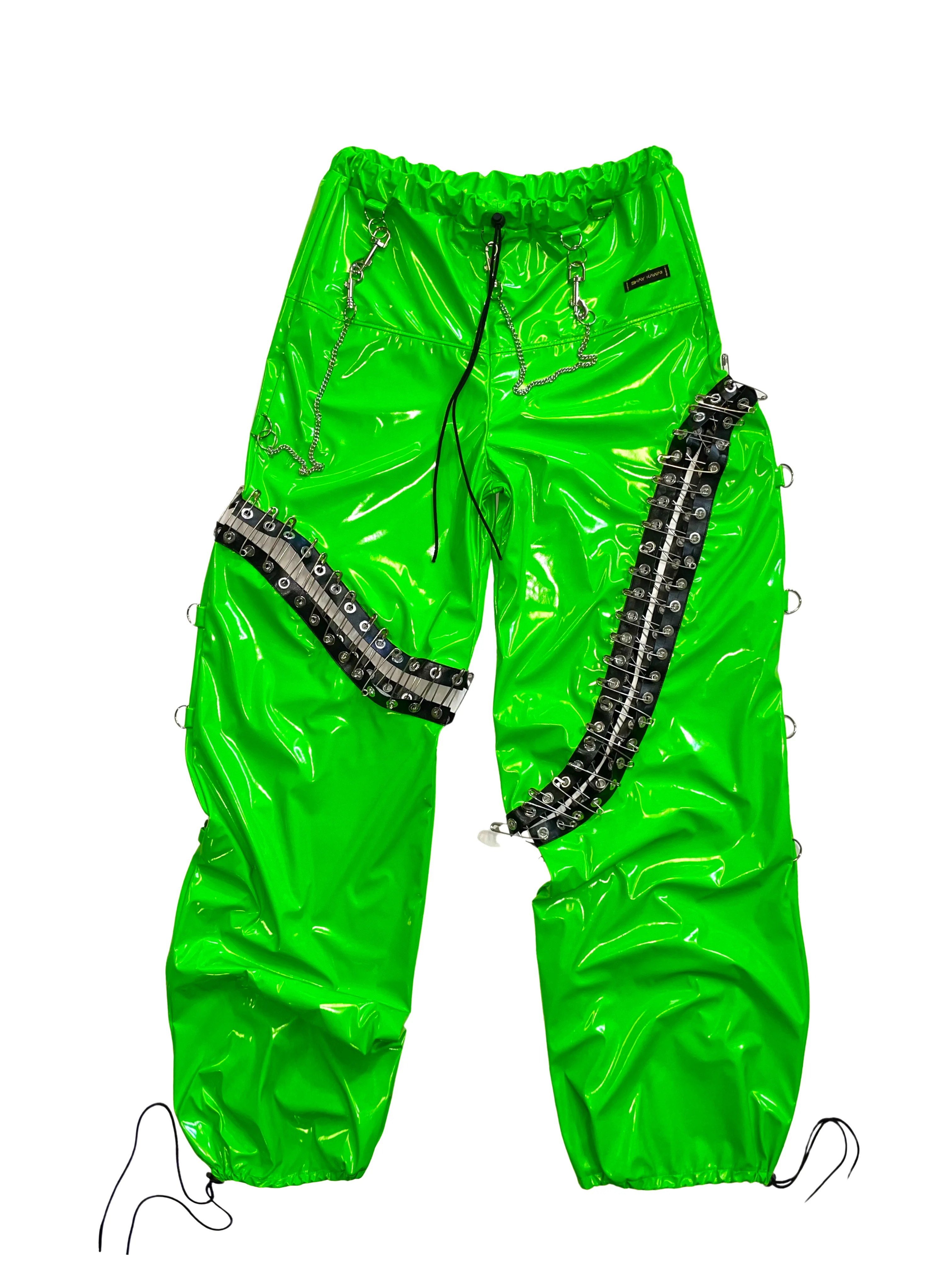 THE "DESTROY" SAFETY PINS VINYL PANTS - Image 5