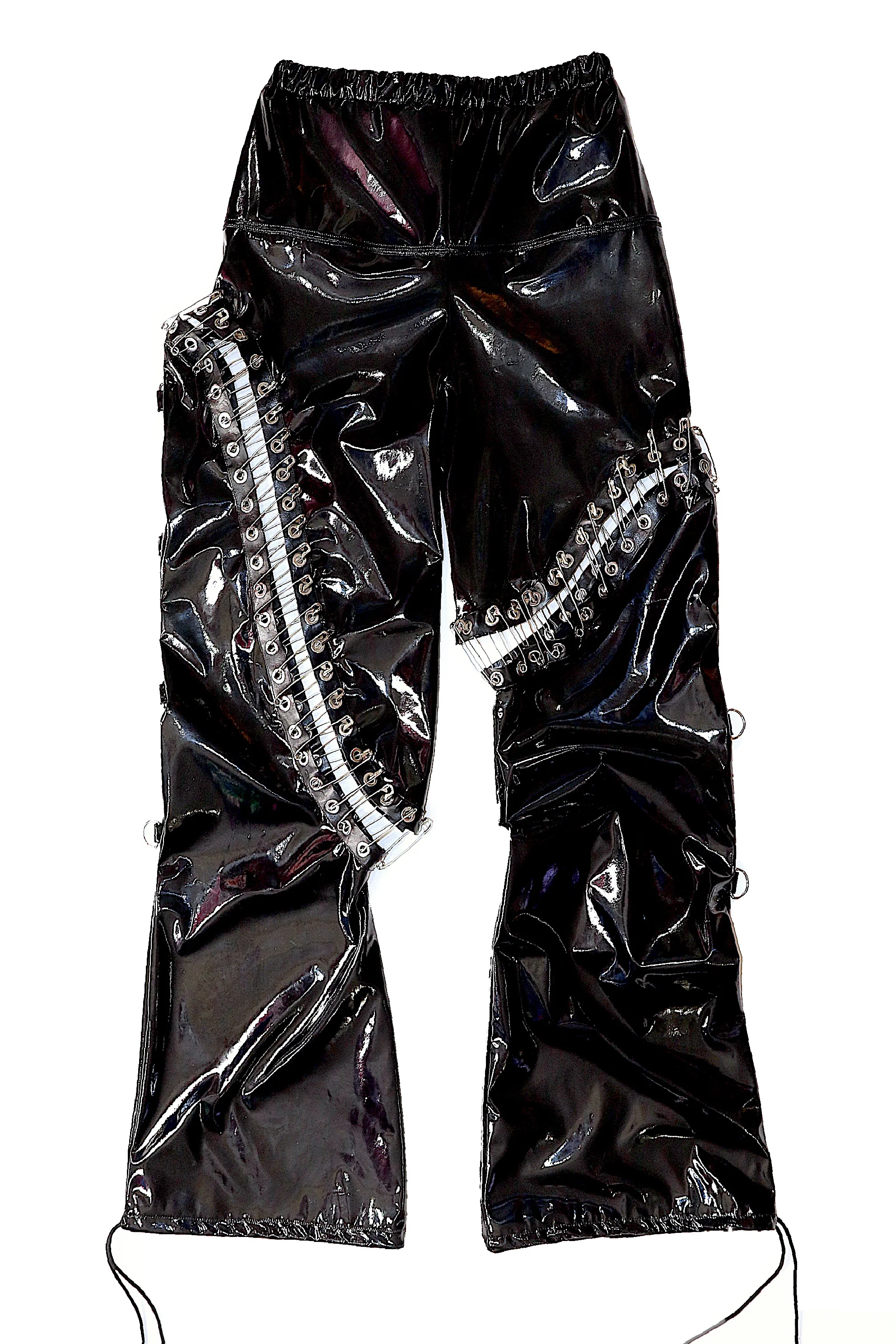 THE "DESTROY" SAFETY PINS VINYL PANTS - Image 7