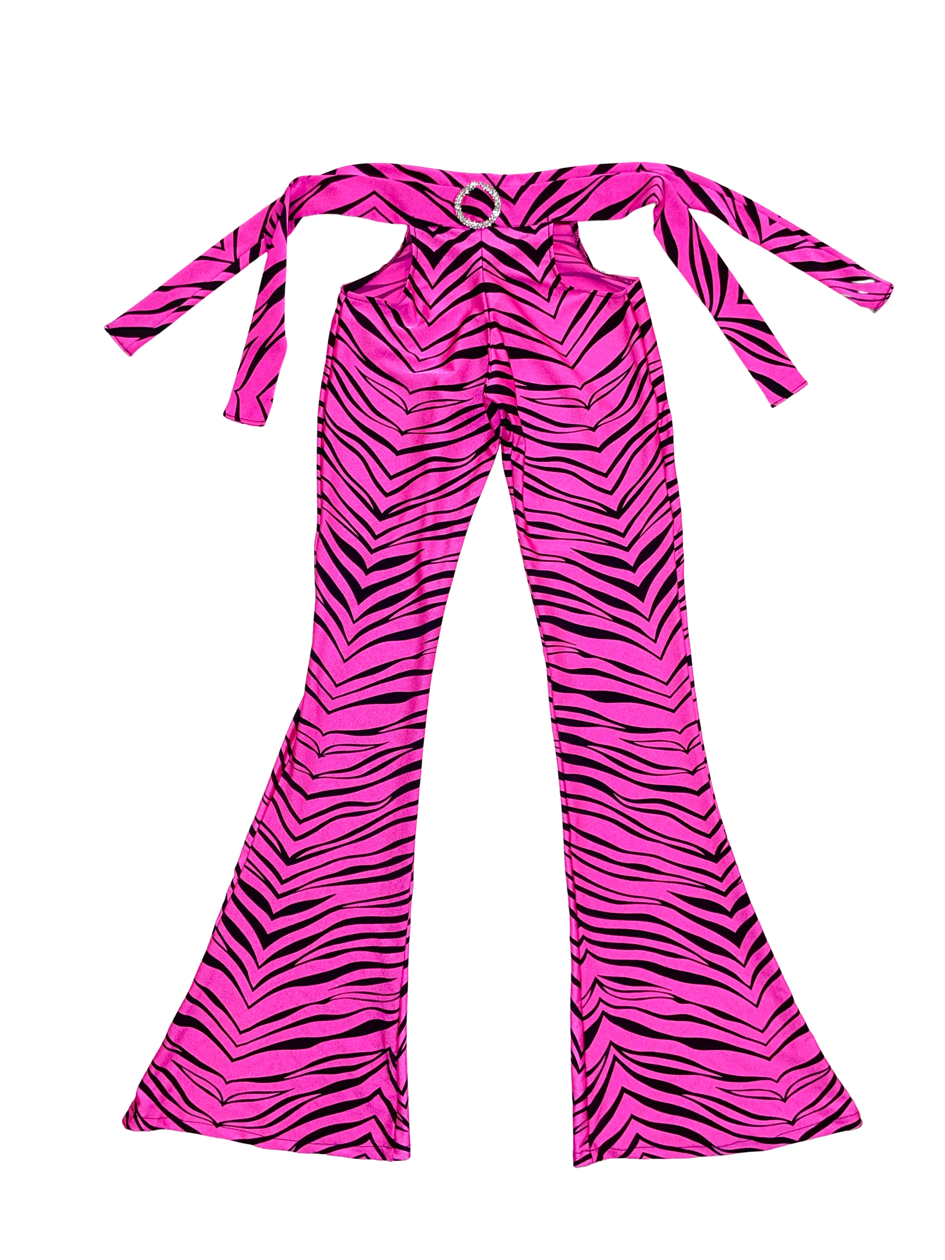 THE "PINK SUGGA " LOW RISE FLARE PANTS - Image 4