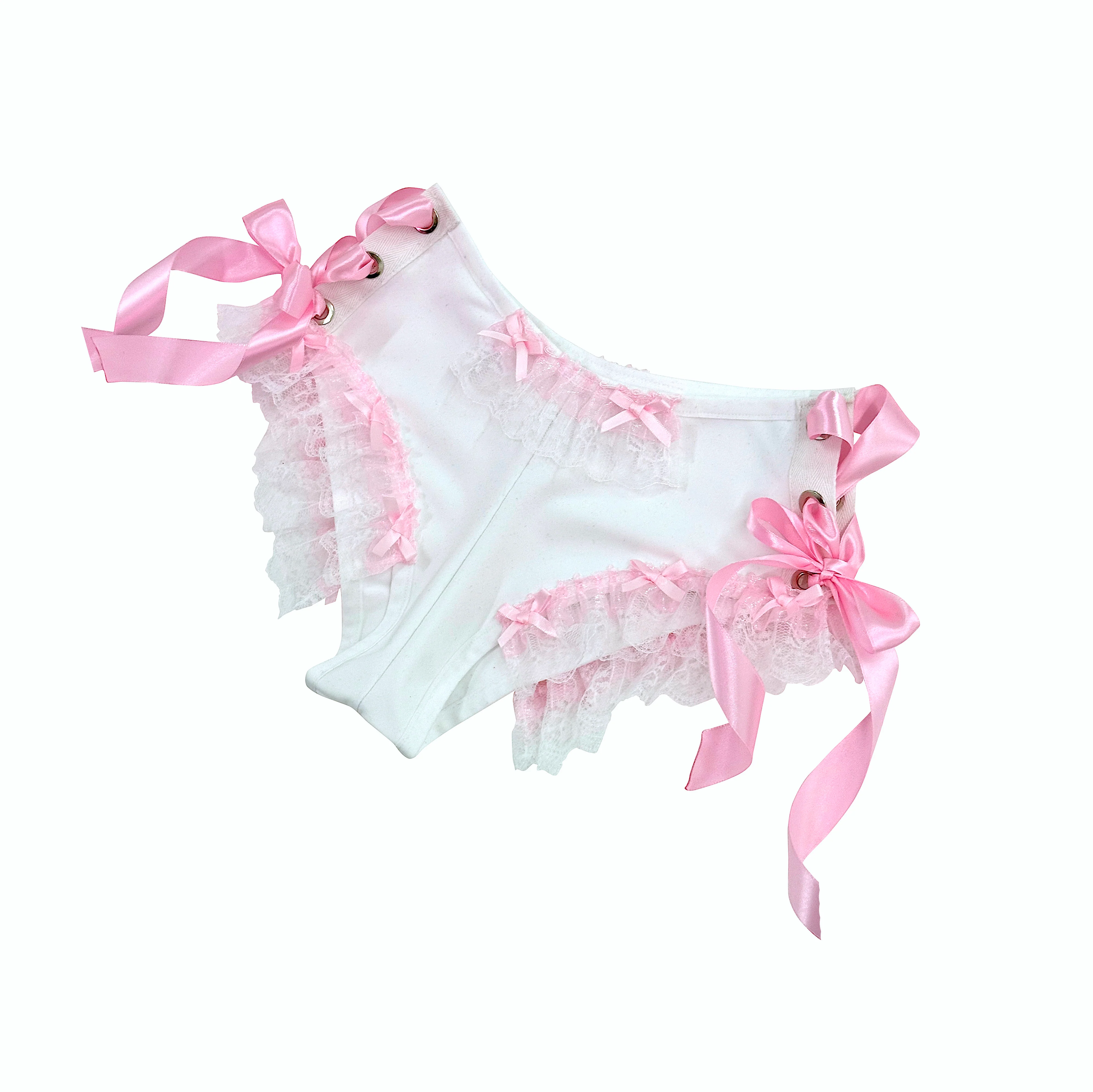 VERSAILLES MINI SHORTS WHITE - Image 10