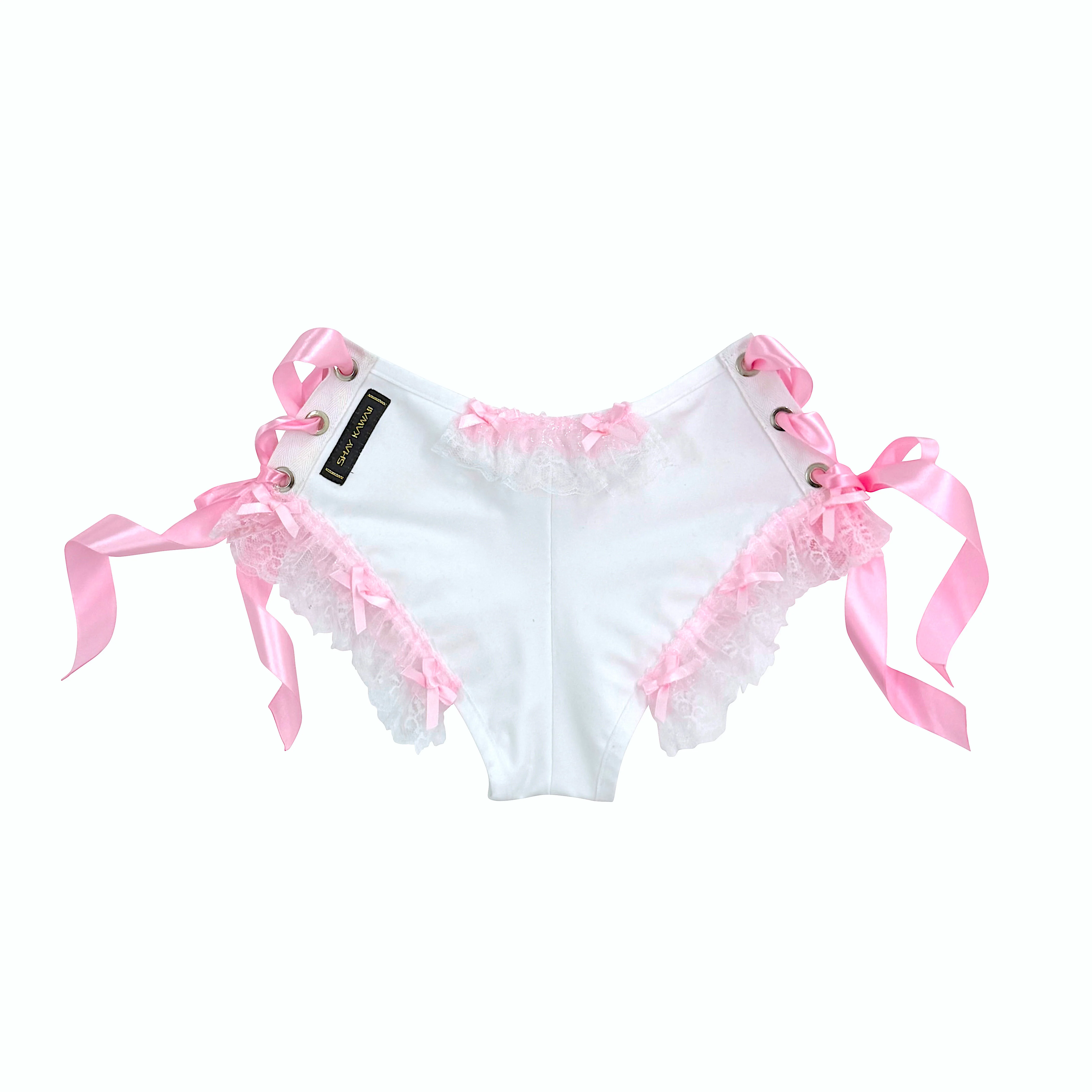 VERSAILLES MINI SHORTS WHITE - Image 7