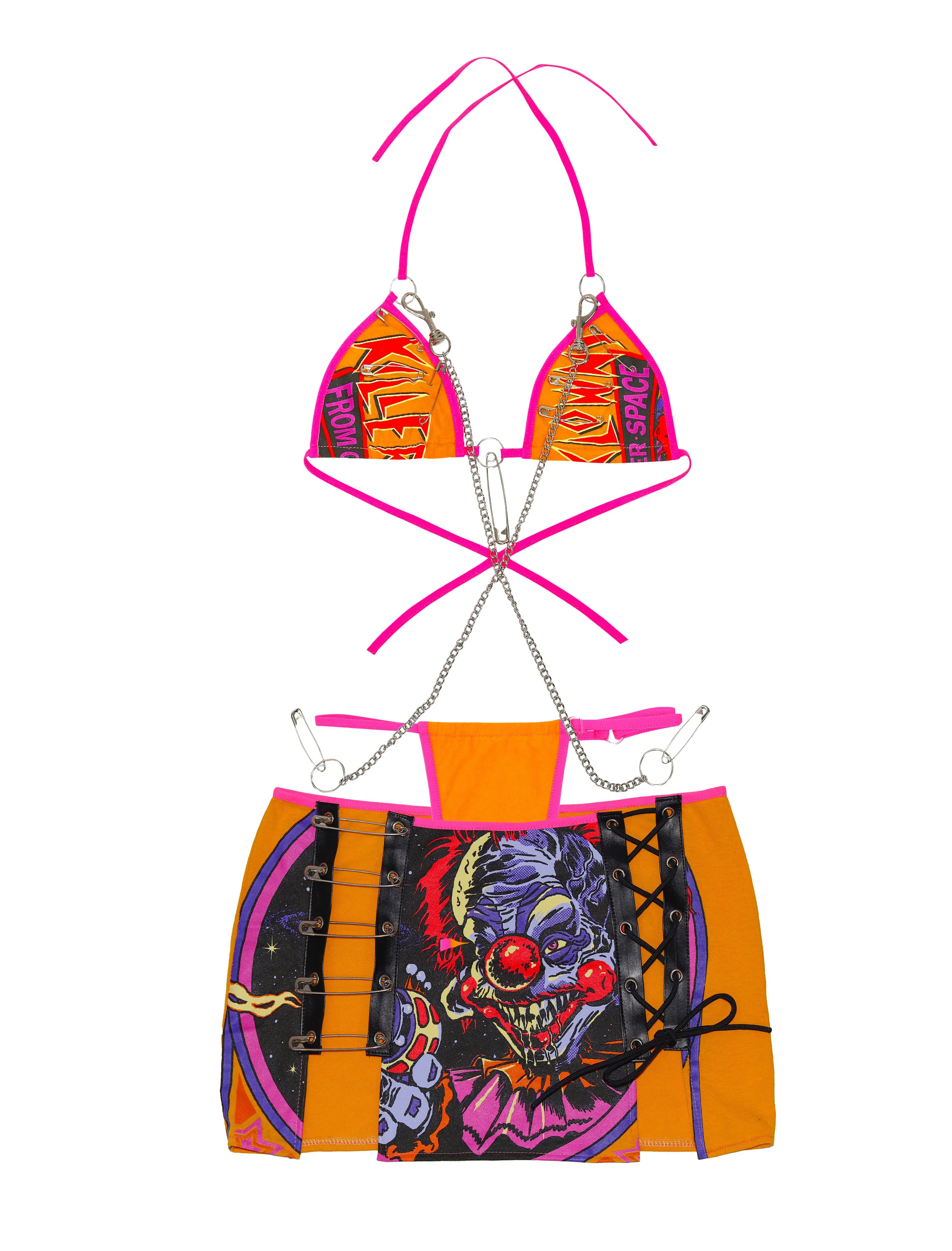 YELLOW KILLER KLOWNS SKIRT SET