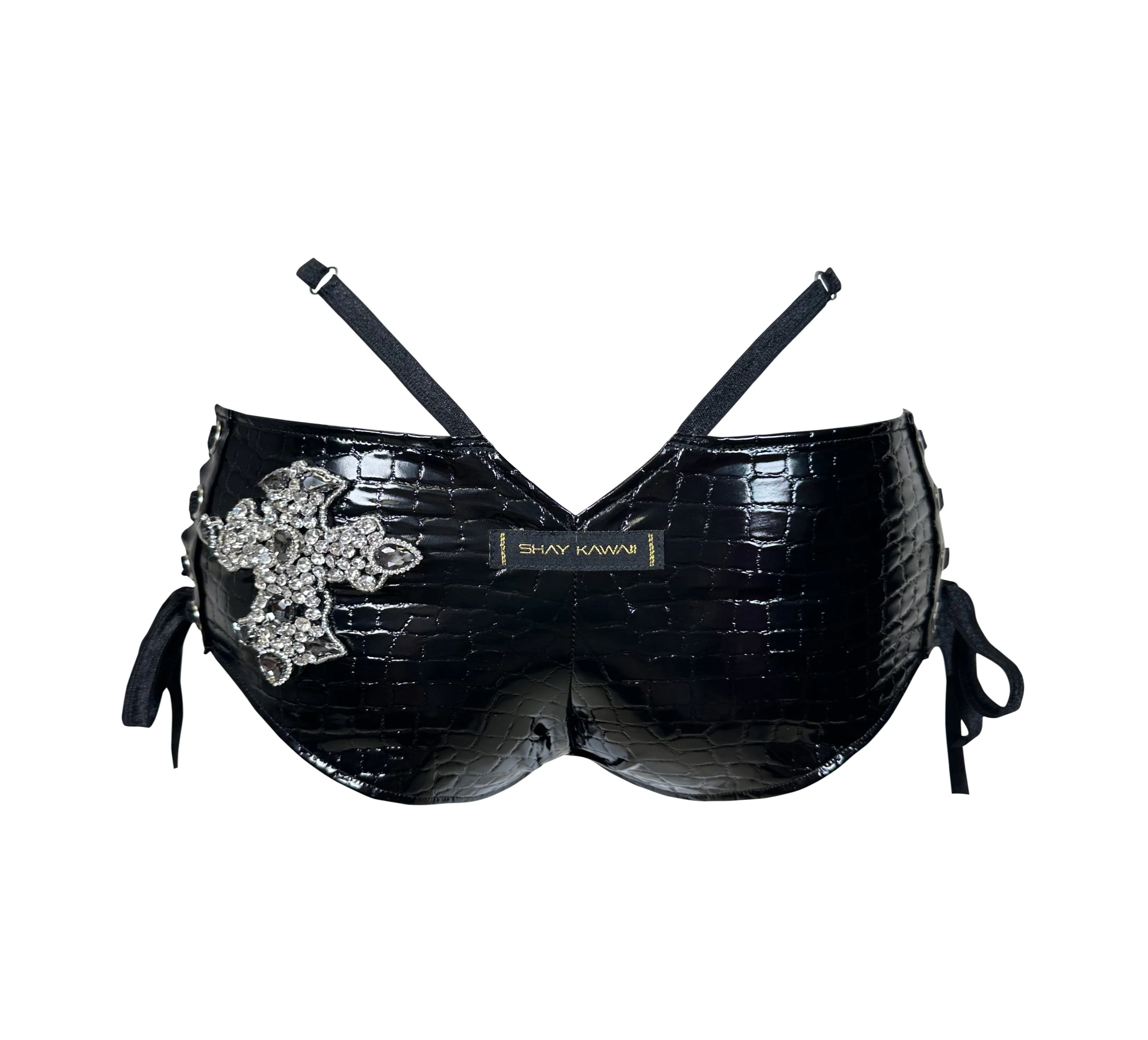 YOU SEE ME MINI SHORTS BLACK - Image 7